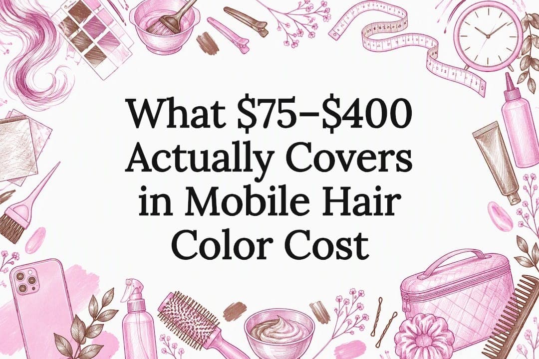 What $75–$400 Actually Covers in Mobile Hair Color Cost