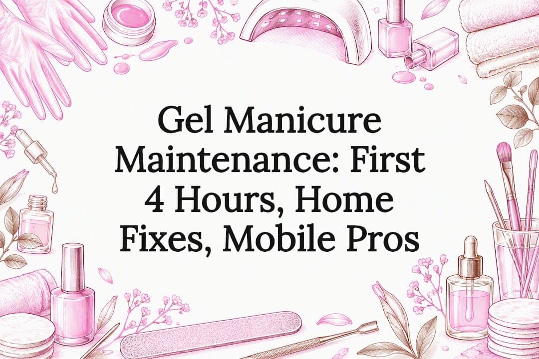 Gel Manicure Maintenance: First 4 Hours, Home Fixes, Mobile Pros